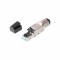 Коннектор RJ45/8P8C под витую пару, Кат.5e, 50µ, T568B, самозажимной, полный экран