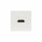 Вставка 45x45 мм c 1 модулем HDMI, без шторки, цвет белый глянец