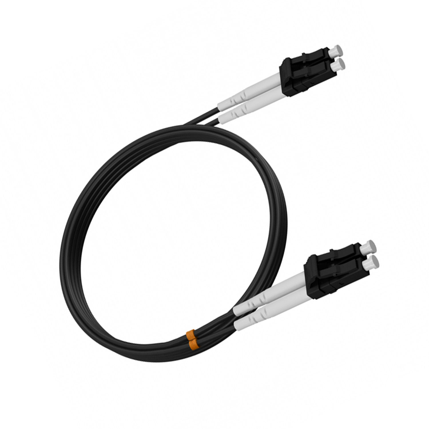 Шнур оптический соединительный, двойной, одномодовый SM 9/125 OS2, LC/UPC-LC/UPC, LSZH нг(А)-HF, 1м, цвет черный